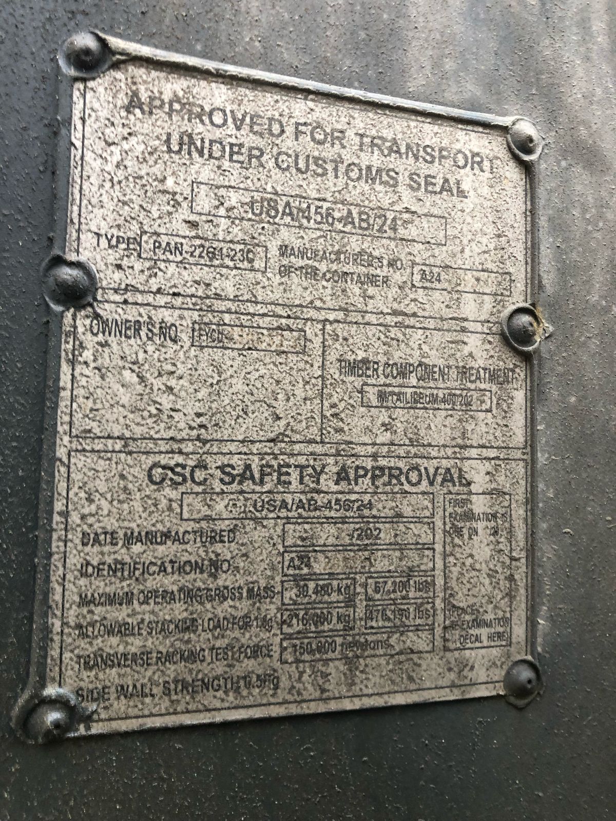 Морской контейнер FYCU7269333